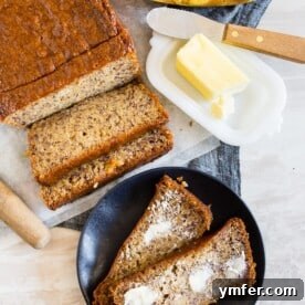 This coconut rum lime glazed banana bread is perfectly moist and glazed with the most delicious brown sugar coconut rum lime mixture. It's perfectly sweet and the perfect way to use up all those browning bananas. It's time to get into the kitchen and start baking!