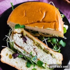 These cranberry pesto chicken burgers are packed full of flavor and the perfect balance of sweet and savory. You'll love how easy these burgers are to make and they pair perfectly with all your summer bbq favorite side dishes. Plus they're ready in just 30 minutes!