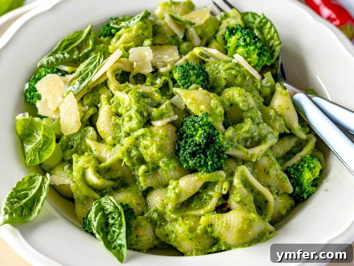 25 Affordable and Healthy Mediterranean Diet Meals 13 Healthy smashed broccoli pasta creamy without cream with olive oil garlic and parmesan.