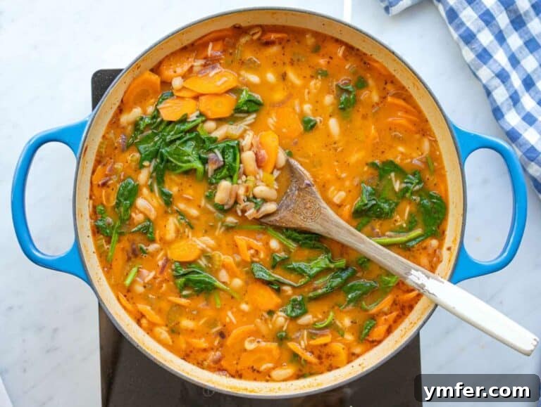 Hearty Greek Bean and Rice Stew Fasolada Inspired 14 Step four finish with spinach stirring until wilted.