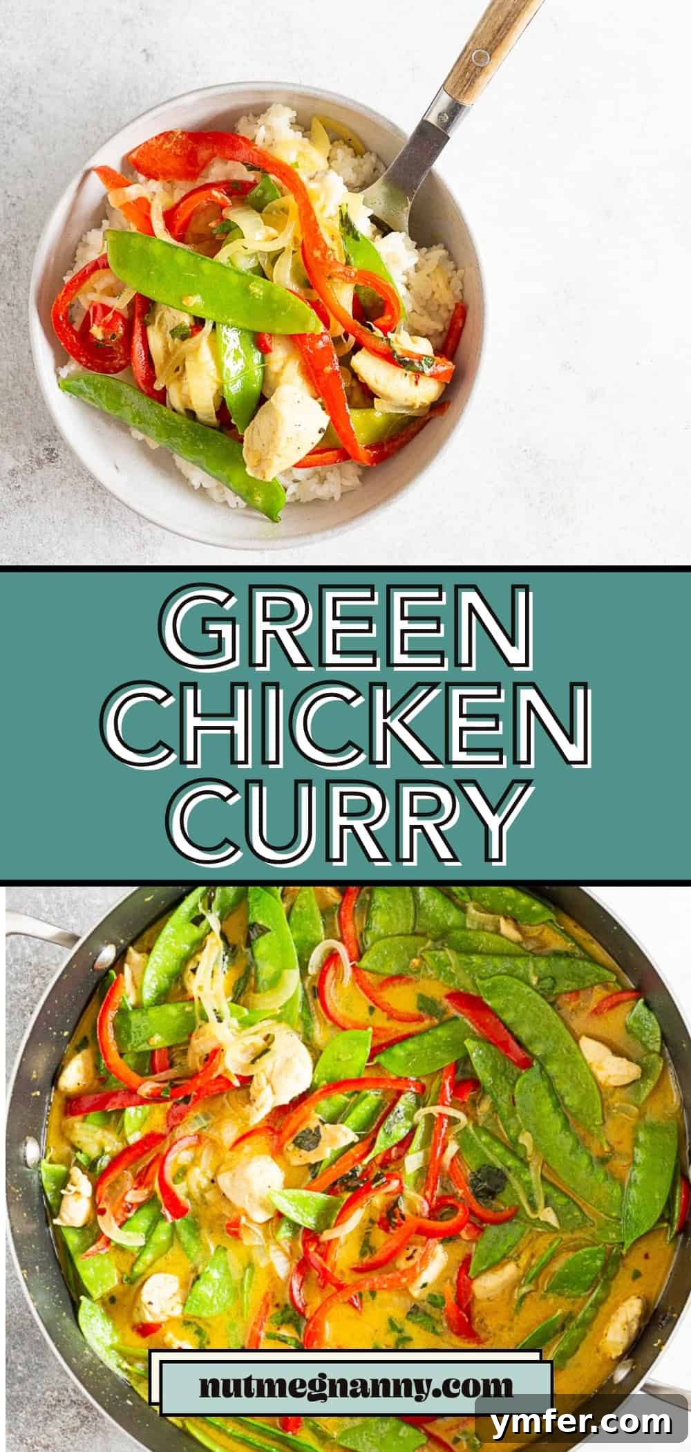 Emerald Chicken Curry 7 Green chicken curry long pin for Pinterest. Perfect for a quick and flavorful meal.