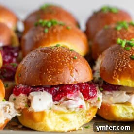 Roasted Turkey Cranberry Sandwich 7 Image of Baked Cranberry Turkey Sandwiches.