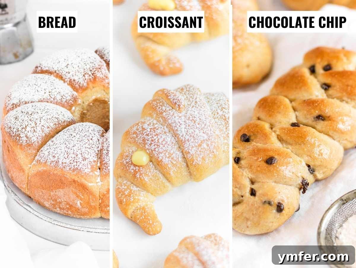 Heavenly Vegan Brioche 3 An array of vegan brioche bread variations, showcasing different shapes and finishes, all looking equally inviting.