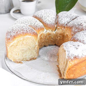 Vegan Brioche Bread with powdered sugar
