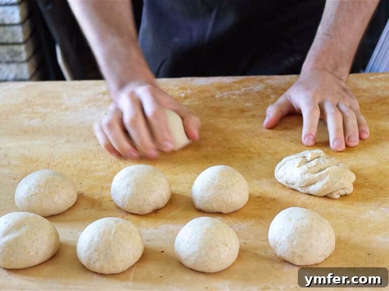 Rolling dough balls for vegan brioche