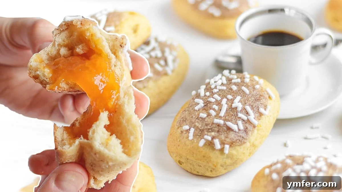 Buondì: Italy's Beloved Breakfast Brioche 4 Homemade Vegan Buondì filled with sweet apricot jam