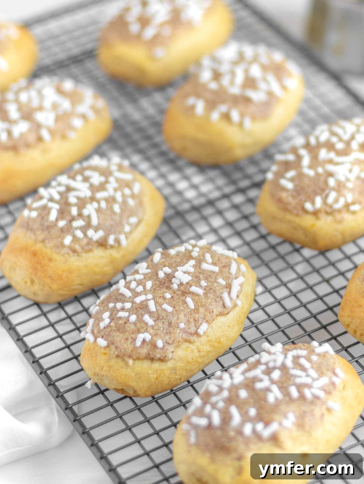 Buondì: Italy's Beloved Breakfast Brioche 6 Freshly baked Italian breakfast brioches cooling on a wire rack