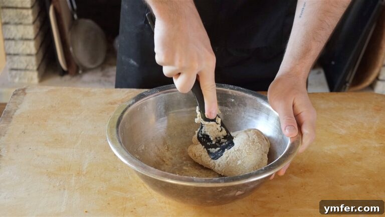 Preparing the brioche dough in a bowl