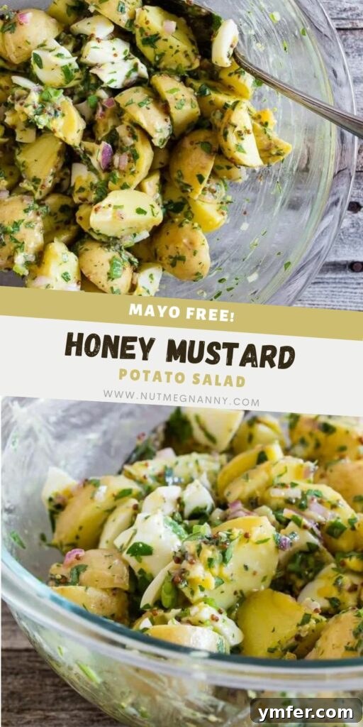 Sunshine Spud Salad 8 Honey Mustard Potato Salad pin for pinterest.