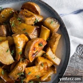 These roasted white sweet potatoes with honey cinnamon glaze are the perfect side dish. Slightly sweet with just the right touch of warm cinnamon flavor. Super easy to make and a great addition to your holiday table.