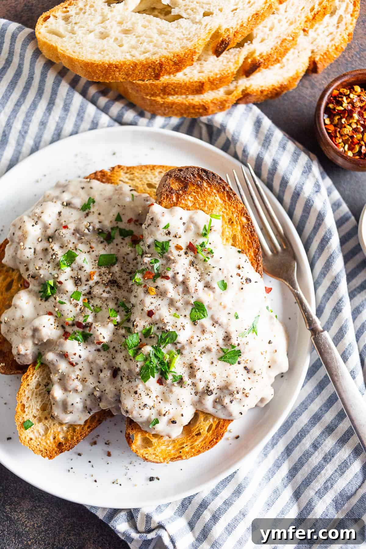 shit on a shingle SOS creamed chipped beef SOS Creamed Beef Recipe served with crushed red pepper for heat.