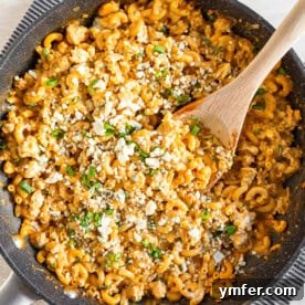 Creamy One Pot Buffalo Chicken Pasta 9 A perfectly portioned bowl of One Pot Buffalo Chicken Pasta, showcasing the vibrant colors and appealing texture of the dish, ready for a delicious meal.
