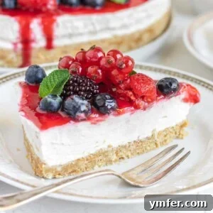 Vegan Cheesecake with a fork, showing a perfect slice.