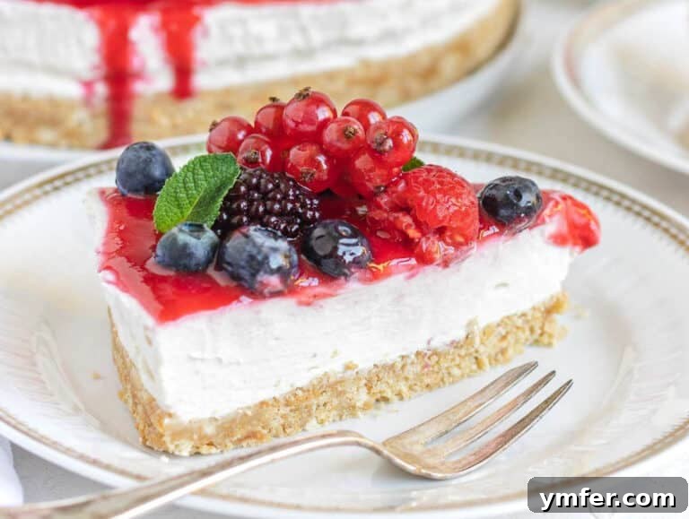 Vegan Cheesecake slice on a plate