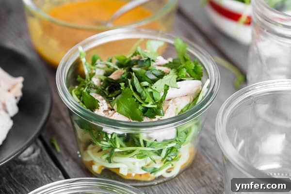 Instant Ramen Jars 7 Fresh, vibrant herbs and sliced green onions ready to be layered into a homemade cup of noodles jar, adding essential freshness and flavor.