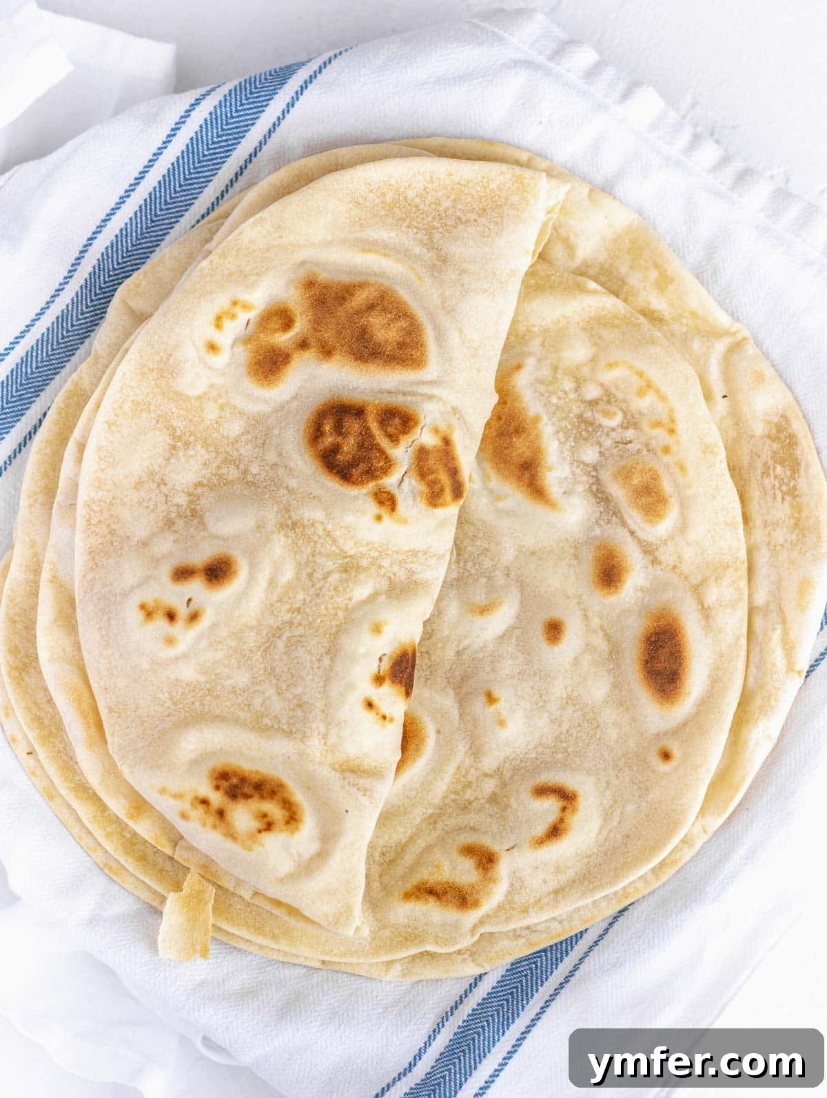 Piadina on a cloth