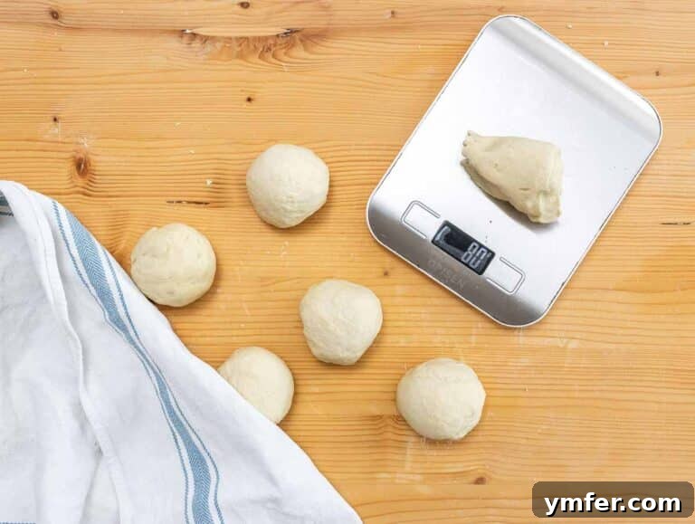 smaller dough balls to make piadina