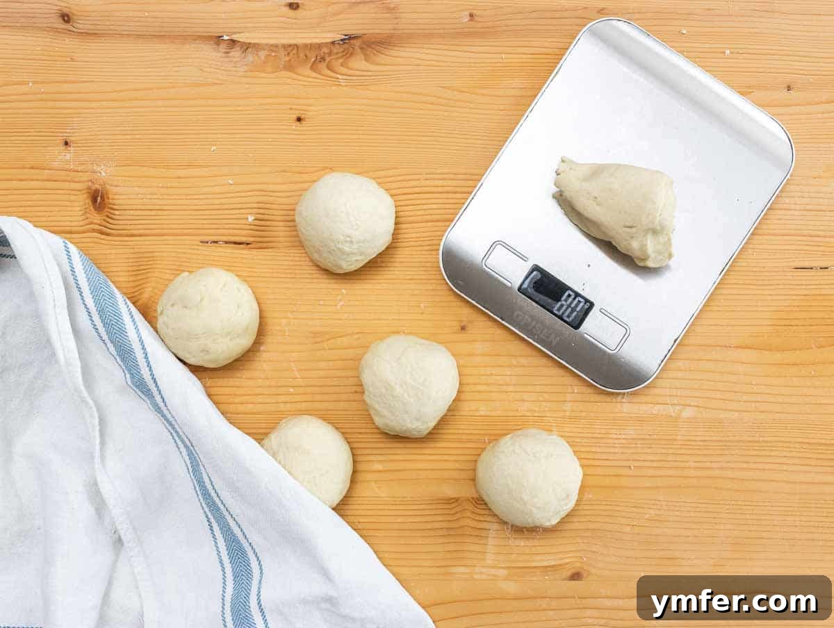 smaller dough balls to make piadina