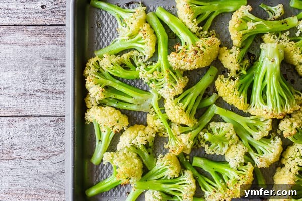 Perfectly Roasted Caulilini 5 Perfectly roasted Caulilini Baby Cauliflower with slightly charred edges on a sheet pan