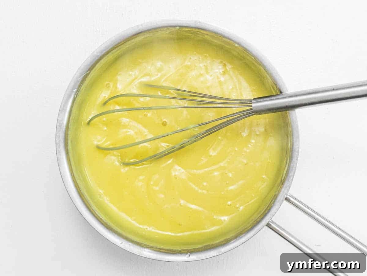 Luscious Vegan Lemon Tart 15 lemon custard in a saucepan