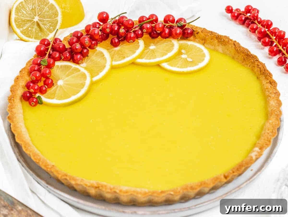 Luscious Vegan Lemon Tart 17 Lemon tart with red berries