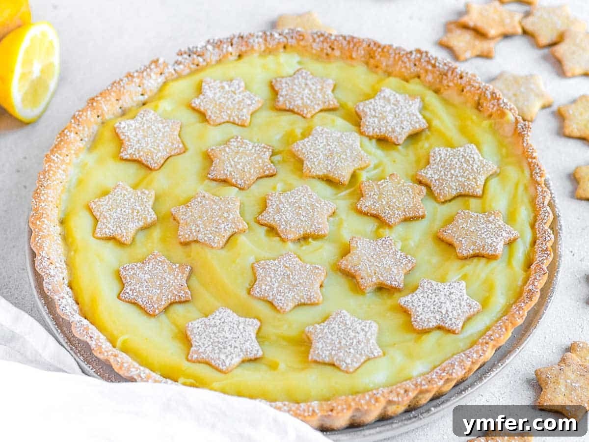 Luscious Vegan Lemon Tart 18 Lemon tart with stars