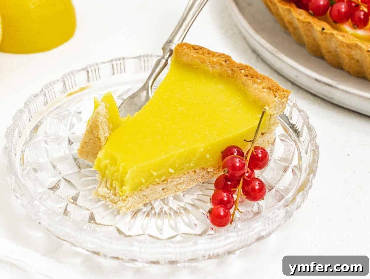 Luscious Vegan Lemon Tart 6 Lemon tart slice