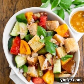 Chargrilled Sourdough & Summer Vegetable Panzanella 7 grilled sourdough panzanella salad with tomato water dressing