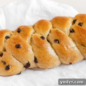 Delicious vegan chocolate chip brioche, ready to be enjoyed