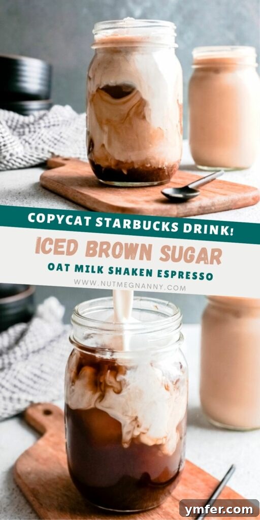 Golden Brown Sugar Shaken Espresso 8 Iced Brown Sugar Oat Milk Shaken Espresso pin for Pinterest. A vibrant image perfect for sharing.