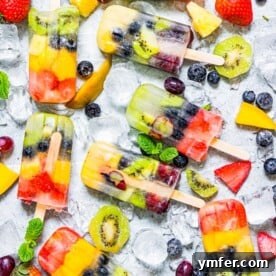 Rainbow Fruit Popsicles