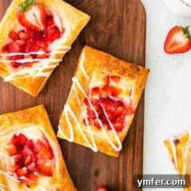 Delicious Easy Strawberry Cheesecake Danish