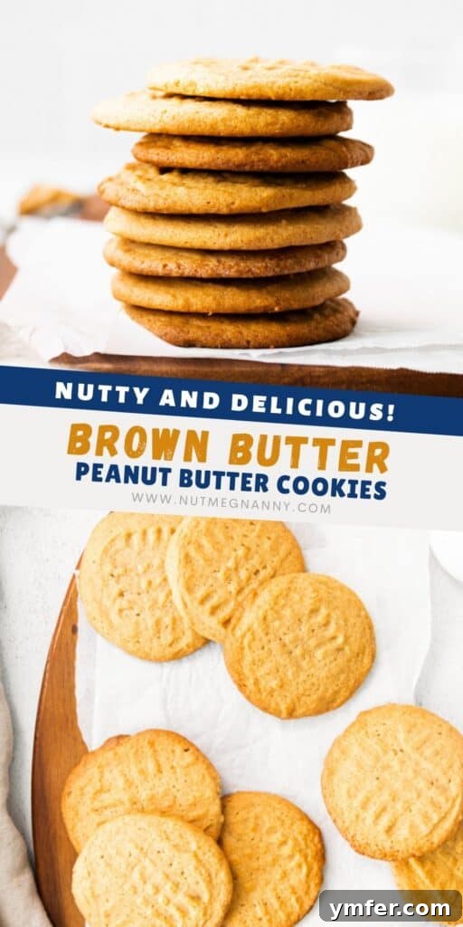 Ultimate Brown Butter Peanut Butter Cookies 7 A beautifully composed image of Brown Butter Peanut Butter Cookies, perfect for sharing on Pinterest and inspiring others to bake.