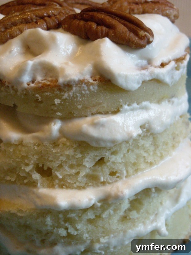 Banana Layer Cake with Caramel Cream by Nutmeg Nanny Delicious Banana Layer Cake with Caramel Cream