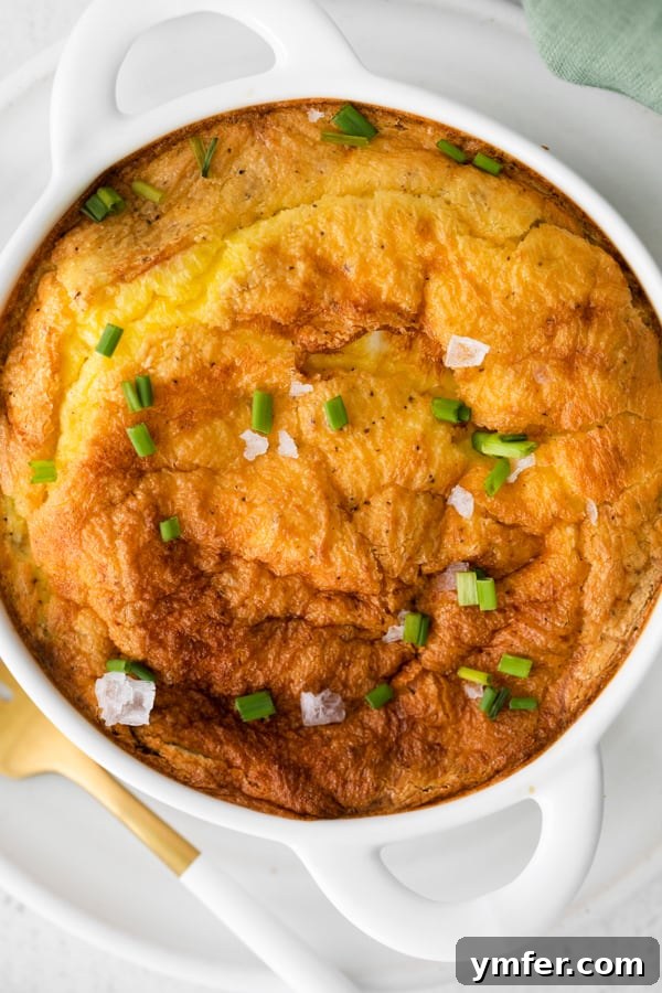 Effortless Air Fryer Frittata 5 Air Fryer Frittata topped with green onion and sea salt.