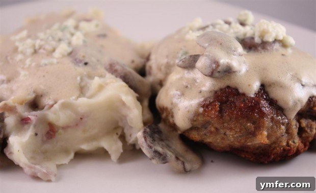 Sumptuous Veal Loaf with Creamy Gorgonzola Drizzle 2 Flavorful veal and sage meatloaf topped with a rich gorgonzola cream sauce, served with creamy mashed potatoes. A gourmet twist on classic comfort food.