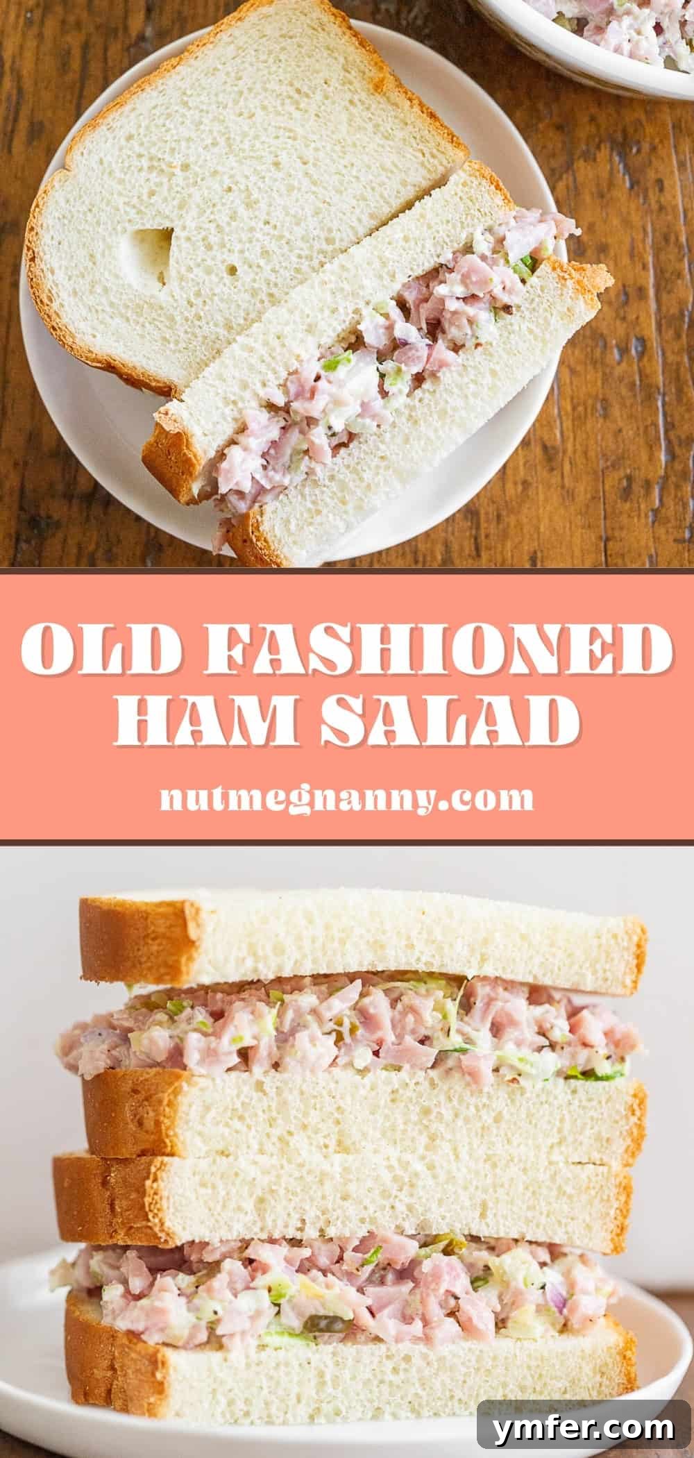Homemade Ham Salad Perfection 8 Ham Salad Recipe pin for Pinterest.