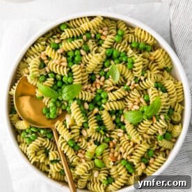 Thumbnail image of Pesto Pasta Salad with fresh basil.