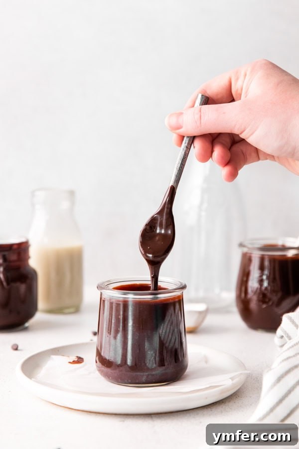 Molten Chocolate Dream 2 Homemade Hot Fudge Sauce drizzled over ice cream