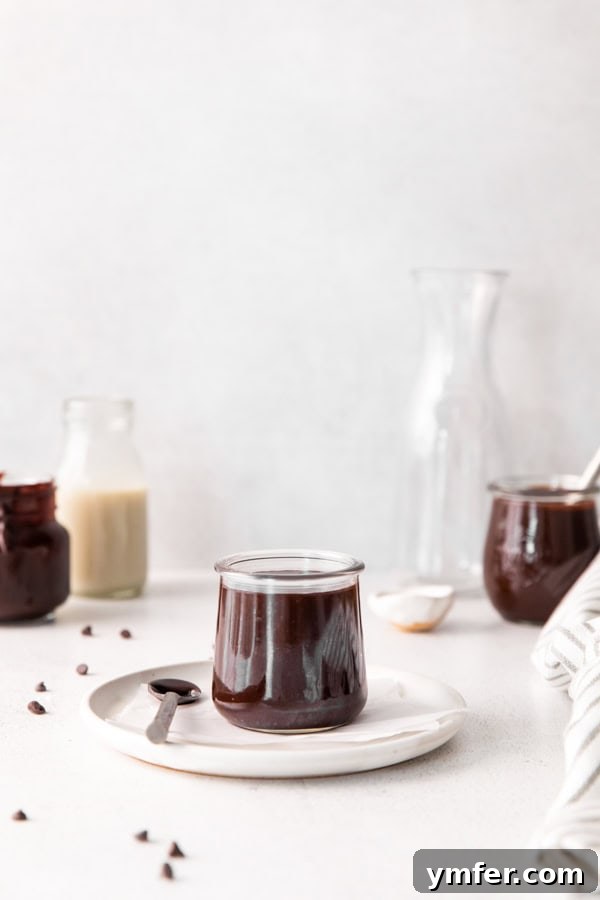 Molten Chocolate Dream 4 Freshly made Hot Fudge Sauce in a saucepan