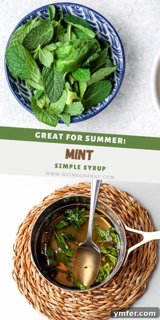 Garden Mint Elixir 8 Mint Simple Syrup pin for Pinterest.