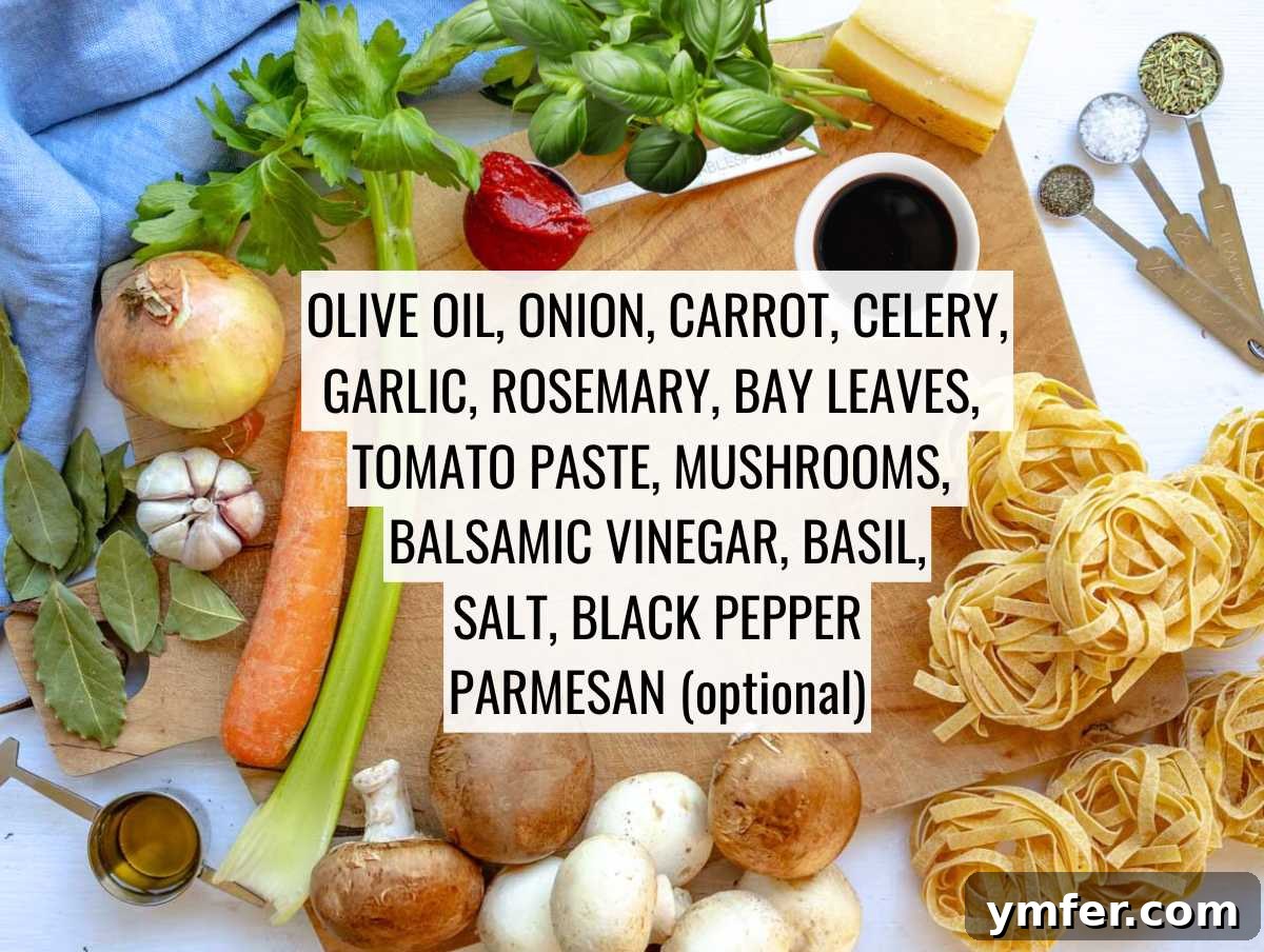 Rich Fungi Ragout 5 ingredients for mushroom ragu