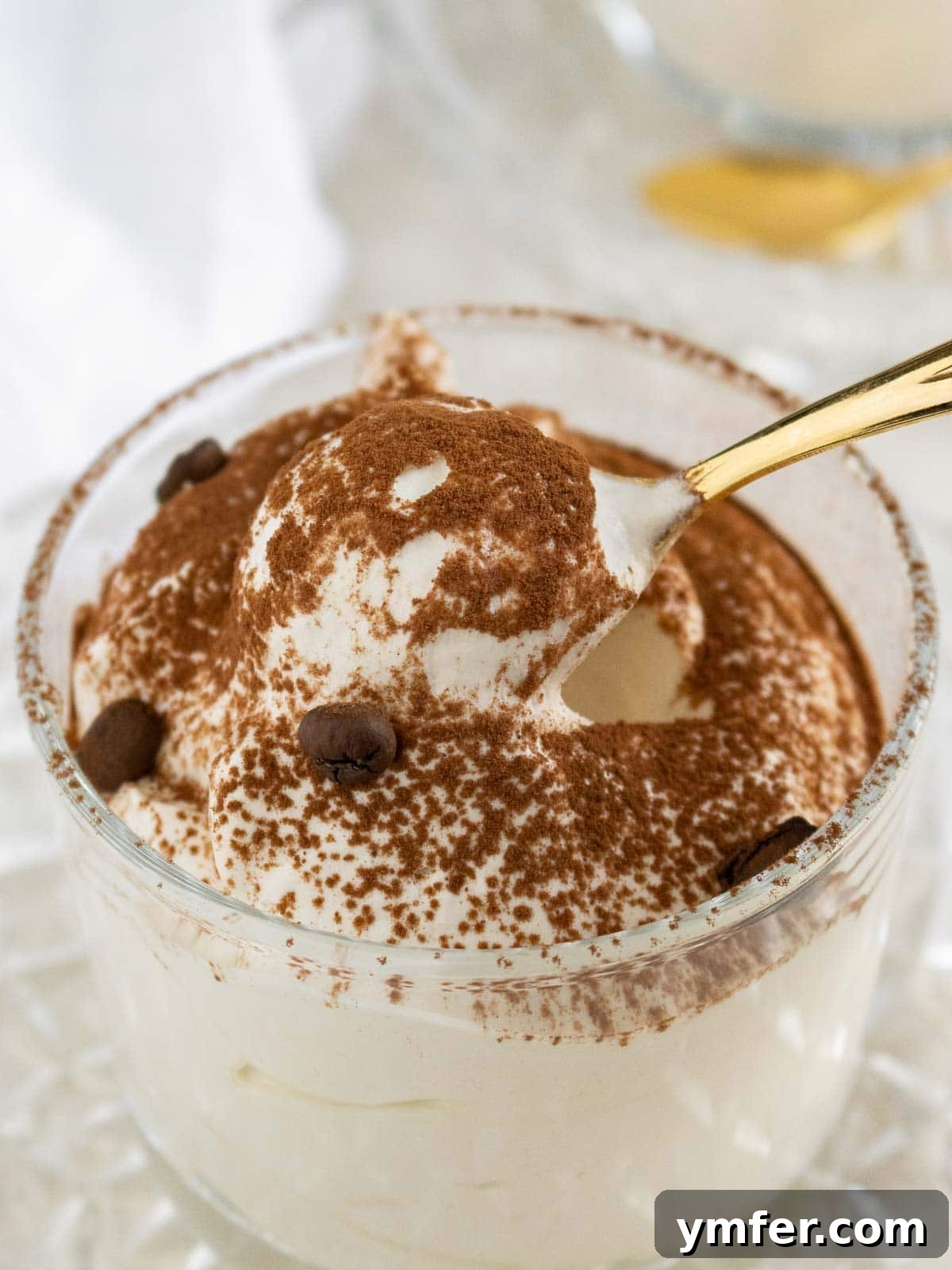 Espresso Cloud 3 close-up of coffee mousse in a glass