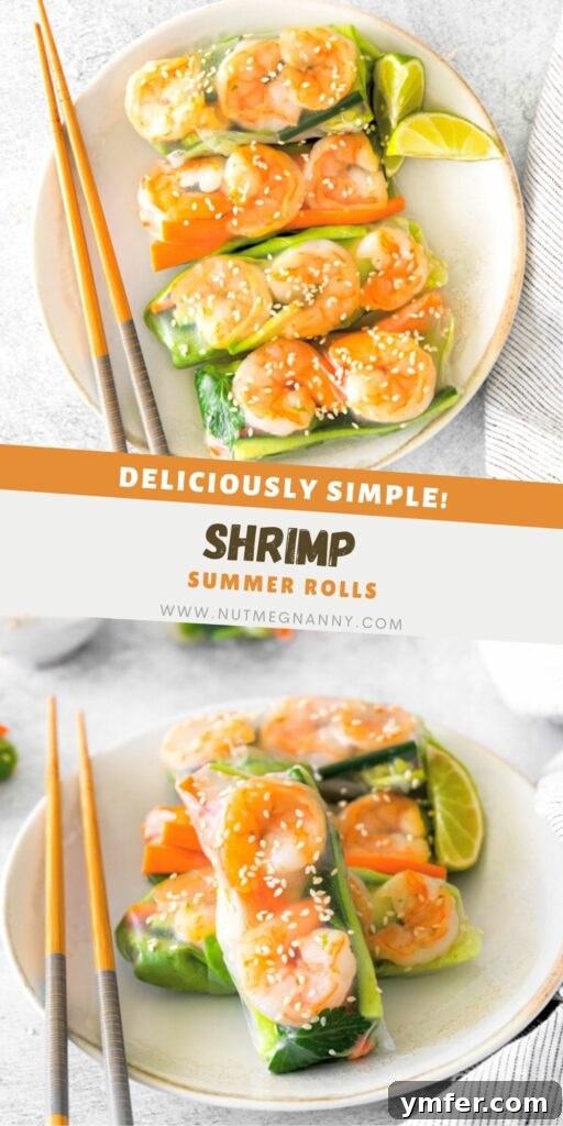 Refreshing Shrimp Garden Rolls 8 A Pinterest-optimized image showcasing delicious Shrimp Summer Rolls, encouraging users to save the recipe for a light and fresh summer meal.