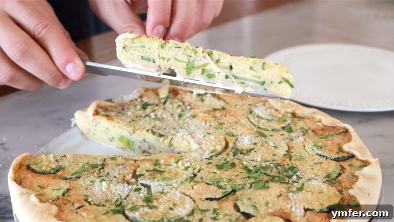 Wholesome Vegan Zucchini Pie 25 A slice of freshly baked vegan zucchini pie