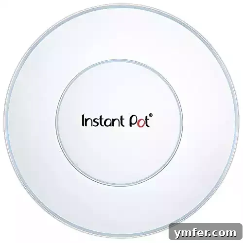 Instant Pot Silicone Lid, 9.8-In, 5-Qt & 6-Qt Pot Lid, From the Makers of Instant Pot, Reusable Silicone Lid for Bowl and Food Cover, Microwave Cover for Food, Transparent White