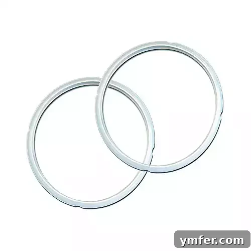 Instant Pot 2-Pack Sealing Ring 5 & 6-Qt, Inner Pot Seal Ring, Electric Pressure Cooker Accessories, Non-Toxic, BPA-Free, Replacement Parts, Clear