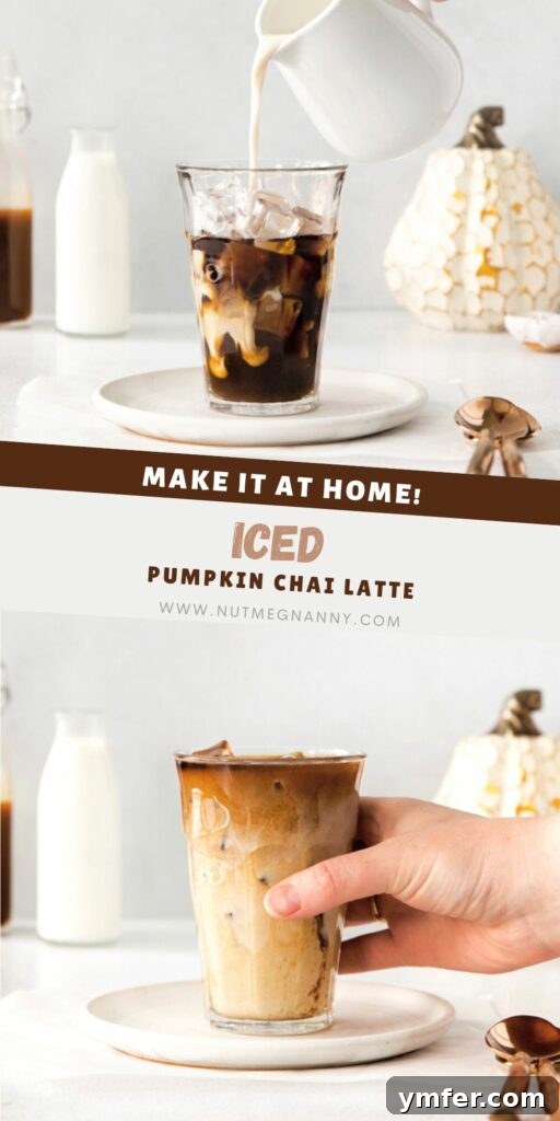 Iced Pumpkin Chai Latte. 