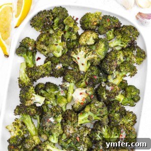 Baked broccoli with lemon and garlic