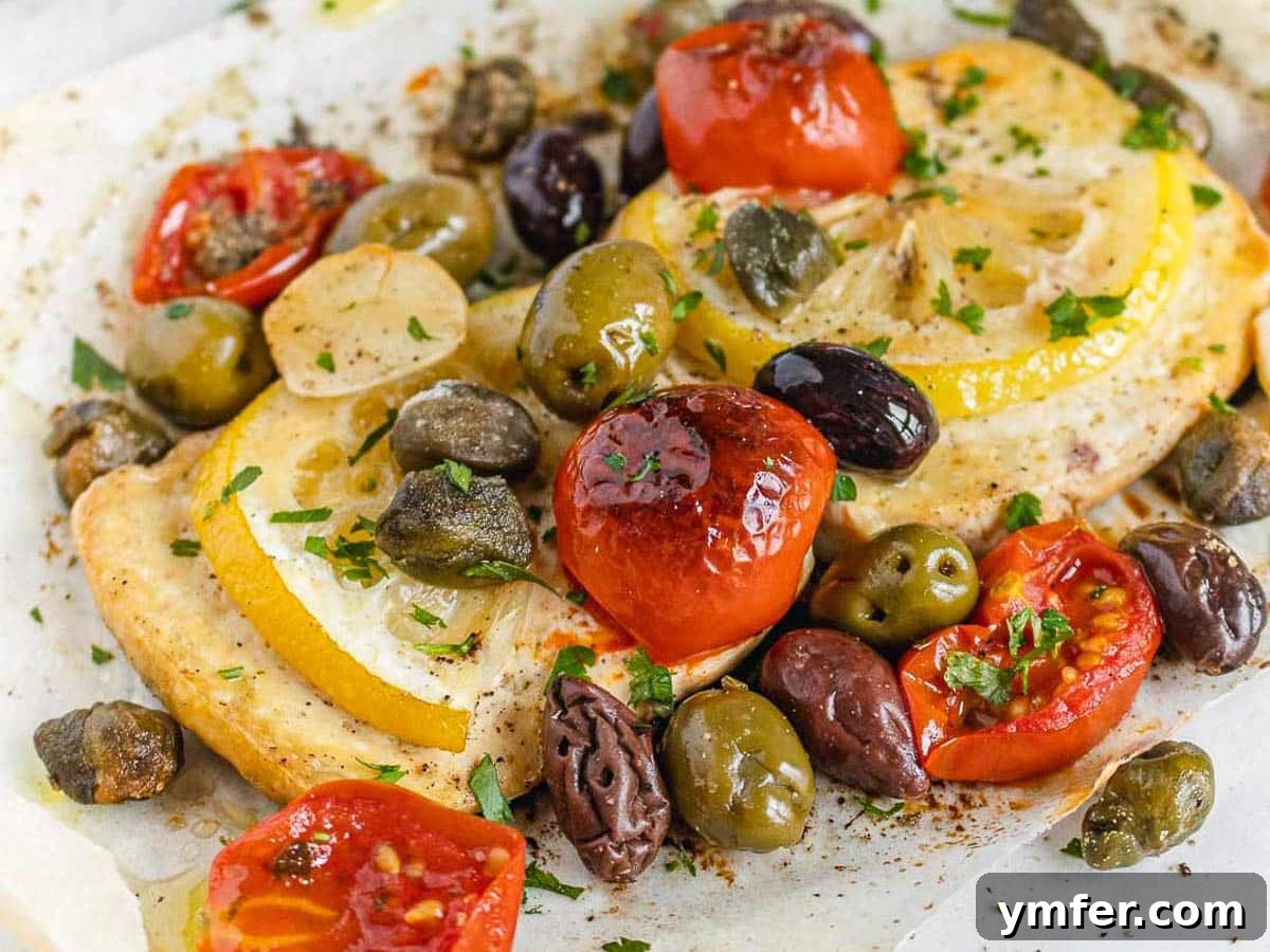 The Vegan Catch 14 Vegan Fish after baking with cherry tomatoes